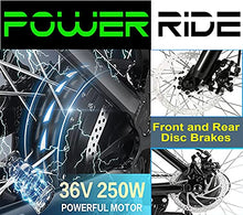 Load image into Gallery viewer, Power-Ride EAGLE Electric Bike Powerful 250W Motor, Speed 25KM/H, 19" Aluminum Frame, Rechargeable & Removable 10.4AH Battery with Security Key Lock, 27.5" Wheel - 7 Speed TXZ500 Shimano Gear System