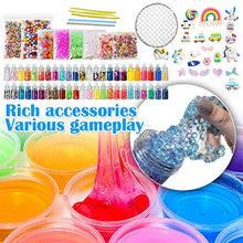 Load image into Gallery viewer, DIY Slime Kit - Slime Making Kit for Kids Art Craft, with 48 Glitter Powder, 12 Crystal Clear Slime Kids Art Craft Toys Gifts for Kids Age 6+ Year Old