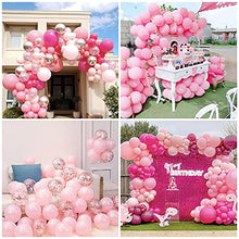 Load image into Gallery viewer, PartyWoo Pink Balloons Pack of 70 Helium Balloons Pink Glitter Balloons Pink and White Balloons for Party Decoration 1st Birthday Girl Decoration Baby Shower (Pearl) 4711100062824