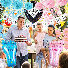 Load image into Gallery viewer, GOTH Perhk 65 Pcs Baby Gender Reveal Party Decoration, 36" Black Reveal Balloon with Boy or Girl Banner, Blue Pink Balloons, Confetti Balloons, Photo Props Decorations Set for Baby Shower