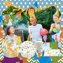 Load image into Gallery viewer, NAL Dinosaur Party Supplies Birthday Tableware Set Paper Plates, Dinosaur Cups and Napkins, for Kids Theme Party Decoration Serves 16 Guests
