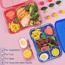 Load image into Gallery viewer, Braoses Lunch Box for Kids with Compartments, Bento Box with Variable 4 or 6 Compartments, Robust Bento Lunch Box, BPA Free Lunch Boxes for Kindergarten School Picnic and Travel (Blue)