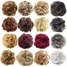 Load image into Gallery viewer, Synthetic Hair Chignons Elastic Curly Scrunchie Hair Extensions Hair Ribbon Ponytail Hair Bundles Updo Hairpieces Hair Buns (#1B)