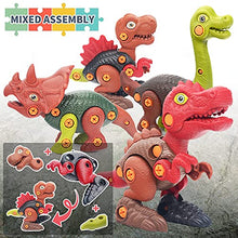 Load image into Gallery viewer, Take Apart Dinosaur Toys 4 Pack for 3-8 Year Old Boys Girls Building Toys Set with Electric Drill Construction Engineering Play Kit for Kids Construction STEM Learning Toys Birthday Easter Gifts