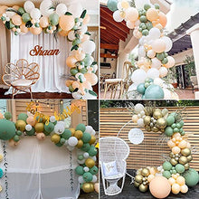 Load image into Gallery viewer, Balloon Arch Sage Green,Balloon Garland Arch Kit Avocado Green Mint Green White Gold Latex Balloons Pack 103pcs for Birthday Baby Shower Wedding Jungle Safari Party Graduation Decorations