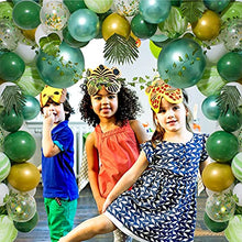 Load image into Gallery viewer, Party Plenty Green Balloon Arch Kit | Tropical Balloon Garland Kit with Pump | Jungle Theme Party Decorations for Boys and Girls' Birthday, Christening or Baby Shower | DIY Jungle Balloons Arch Kit