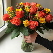 Load image into Gallery viewer, Clare Florist Rose and Freesia Fresh Flower Bouquet - Beautiful Roses and Freesia Flowers Arranged by Florists