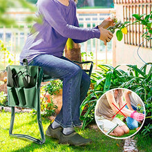 Load image into Gallery viewer, Masthome Garden Kneeler, Folding Garden Kneeler Seat with Handles & Tool Bag, Portable Gardening Stool Garden Kneeling Bench - Send Garden Tools & Gloves