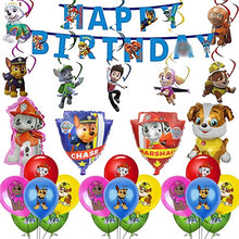 Load image into Gallery viewer, Dog Patrol Birthday Party Balloons Supplies Set ,Cartoon Dog Theme Party Decoration Supplies for Boys and Girls Children include Happy Birthday Banner,Dog Balloons,Paw Dog Patrol Foil Ballons