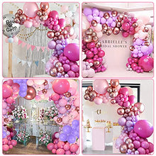 Load image into Gallery viewer, Pink Balloon Arch Kit, AivaToba Garland Kit RoseGold Balloon Arch Pink Party Decorations Purple Latex Balloons for Girls/Boys Birthday Party Baby Shower Wedding Decorations Girl Gender Reveal