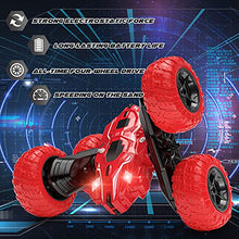 Load image into Gallery viewer, Remote Control Cars RC Car 360°Double Side Flips 2.4GHz RC Radio Controlled High Speed 4WD Stunt Car with Two Rechargeable Batteries Toy Cars for 3 4 5 6 7 8 9 12 Years Old Kids Boys Gift (Red)