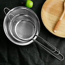 Load image into Gallery viewer, Sieve / Strainer | Pack of 3 | 7cm, 12cm & 18cm | Marine-Grade Stainless Steel | Finest Mesh | Temperature-Proof | No Sharp Edges | Anti-Corrosive | Bend-Proof