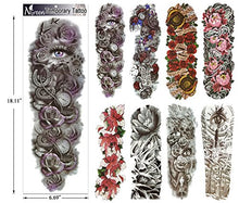 Load image into Gallery viewer, Fashion Temporary Tattoo Transfer Stickers - 8 Sheets Large Size Tattoo Body Stickers for Man & Women Waterproof Removeable Non-Toxics & Safe for All Skin (Set.3)