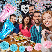 Load image into Gallery viewer, GOTH Perhk 65 Pcs Baby Gender Reveal Party Decoration, 36" Black Reveal Balloon with Boy or Girl Banner, Blue Pink Balloons, Confetti Balloons, Photo Props Decorations Set for Baby Shower