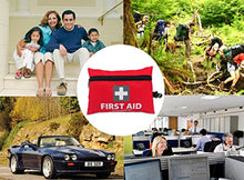 Load image into Gallery viewer, Mini First Aid Kit, 92 Pieces Small First Aid Kit - Includes Emergency Foil Blanket, Scissors for Travel, Home, Office, Vehicle, Camping, Workplace & Outdoor (Red)