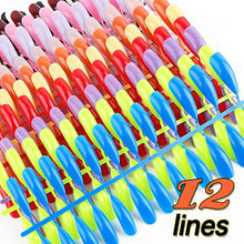 Load image into Gallery viewer, 288 Pieces Extra Long Press on Nails 12 Solid Colours Stiletto False Nails Full Cover Fake Nails Artificial Nail Tips for Women Girls (Stiletto Nails)