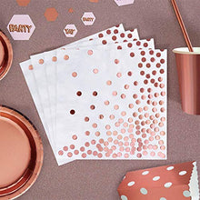 Load image into Gallery viewer, iZoeL Rose Gold Party Decorations Supplies for 16Guests Tableware Bunting Curtain Tablecloth Plates Napkins Cups Straws Balloon Birthday Wedding Hen Party Anniversary