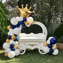 Load image into Gallery viewer, Soonlyn Navy Blue Gold Balloon Garland 130 Pcs 12 Inch Confetti Balloons Matte White Latex Balloon Arch Kit with Balloon Accessories for Baby Shower 1st Birthday Wedding Party