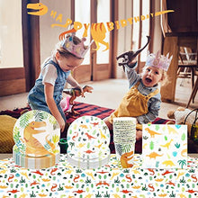 Load image into Gallery viewer, NAL Dinosaur Party Supplies Birthday Tableware Set Paper Plates, Dinosaur Cups and Napkins, for Kids Theme Party Decoration Serves 16 Guests