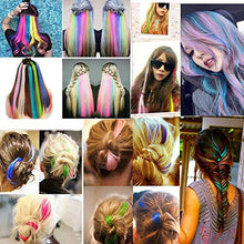 Load image into Gallery viewer, ColorfulPanda 20Pcs Ombre Colour Clip in Hair Extensions for Womens Kids Rainbow Straight Hair Extension Multi-Colors Party Highlights Synthetic Hairpieces(20 Inches)