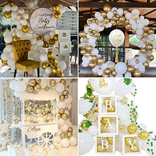 Load image into Gallery viewer, Baby Shower Decorations Boy or Girls, White and Gold Baby Shower Decorations with Mummy to be Sash, Baby Shower Banner, Printed Balloons and Oh Baby Cake Topper, Gold Gender Reveal Decorations