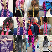 Load image into Gallery viewer, ShowJarlly 5 Packs Ombre Jumbo Braid Hair, Black/Red Kanekalon Hair African Braid Extension, 24inch Box Braid Hair Extensions Synthetic Colorful Hair Extensions for Braiding