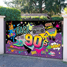 Load image into Gallery viewer, 90s Party Decorations for Adults 90's Backdrop Back to The 90's Themed Banner Hip Hop Graffiti Photography Background Wall Table Birthday Party Decoration Supplies