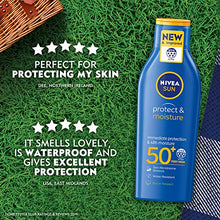 Load image into Gallery viewer, NIVEA SUN Protect and Moisture Lotion SPF50+ (200ml), Moisturising Suncream with SPF50+, Advanced Sunscreen Protection, Water-Resistant Suncream Formula, Suncream 50