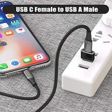 Load image into Gallery viewer, USB C Female to USB A Male Adapter 3 Pack,Type C Charger Plug Power Converter for Apple Watch iWatch 7,AirPods,iPhone 11 12 13 Pro Max,SE,iPad Mini 6 Air 4 5,Samsung Galaxy S20 S21 S22 FE Plus Ultra