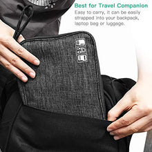 Load image into Gallery viewer, Electronics Accessories Organizer Bag, Travel Cable Organiser Bag, Universal Carry Travel Gadget Bag for USB Cable Drive, SD Card,Charger Hard Disk (Black)