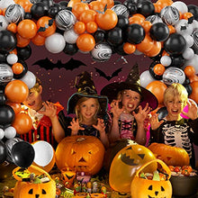Load image into Gallery viewer, Halloween Balloon Garland Arch Kit,Halloween Decoration,Orange and Black Latex Balloon Party Supplies for Indoor Outdoor Halloween Background