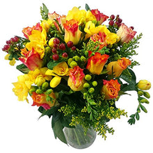 Load image into Gallery viewer, Clare Florist Rose and Freesia Fresh Flower Bouquet - Beautiful Roses and Freesia Flowers Arranged by Florists