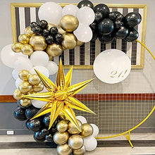 Load image into Gallery viewer, Black Balloons Arch Kit- 138Pcs Black Gold White Balloon Garland Kit, Latex Balloons Party Decorations Backdrop Ideal for Birthday, Baby Shower, Wedding Decorations