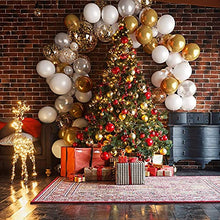 Load image into Gallery viewer, Balloon Arch Garland Kit, 102pcs White Gold Silver Birthday Party Decoration, 12pcs Confetti Balloon 90pcs Latex Balloon, Decoration Balloons for Birthday Wedding Christmas Baby Showers New Year