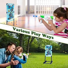 Load image into Gallery viewer, DX DA XIN Moving Shooting Targets Game Electric Scoring Target Kids Toy with 2 Popper Guns 18 Foam Balls Outdoor Garden Toys Gifts for Boys Girls 110 x 42cm
