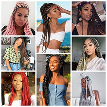 Load image into Gallery viewer, 8 Packs/Lot EZ Braid 26 inch Professional Pre Stretched Braiding Hair Yaki Texture Braiding Hair for Crochet Hair Braids Long Free Synthetic Fiber Hair Extensions (#T1B/30)