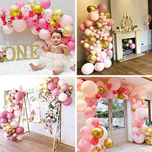 Load image into Gallery viewer, PartyWoo Pink and Gold Balloons, 66 pcs Pink Balloons, Metallic Gold Balloons, Pastel Pink Balloons and Gold Confetti Balloons for Pink Balloon Garland, 4 pcs 18 Inch Giant Pink Balloons