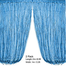 Load image into Gallery viewer, Recosis Birthday Party Decorations, Blue Party Decorations for Boy Men, Happy Birthday Banner, Curtains, Paper Pompoms and Fans, Garland, Confetti Balloons for Birthday Party Decorations