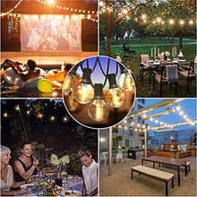 Load image into Gallery viewer, Qxmcov Outdoor String Lights, 9.5m/31ft G40 LED Festoon Lights Outdoor/Indoor (25+3 Bulbs) Garden Lights Waterproof, Christmas Lights for Garden Party Wedding Home Christmas Decorations