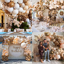 Load image into Gallery viewer, Balloon Arch, Sumtoco Balloon Garland Kit with Nude Apricot Double-Stuffed Latex Party Balloons for Boho Safari Bear Themed Wedding Baby Shower Bridal Engagement Anniversary Birthday Decorations
