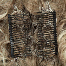 Load image into Gallery viewer, Scrunchie Hair Piece Curly Messy Hair Bun Updo Scrunchy Hair Extensions Clip In Combs Chignons Wavy Ponytail Extension - Ash Brown & Bleach Blonde