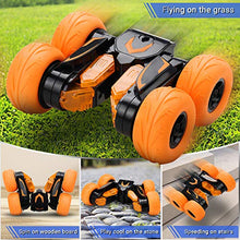 Load image into Gallery viewer, Fivejoy Remote Control Cars, 2.4GHz High Speed Stunt RC Car for Kids, 360° Two Directions and Rotation Electric 4WD Racing Stunt Truck, Toys Gifts for Boys and Girls Orange