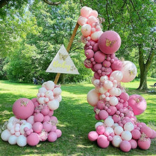 Load image into Gallery viewer, Pink Balloon Arch Kit - 121Pcs Metallic Rose Gold Baby Pink Balloons Arch Garland Kit for Girls Birthday Party, Wedding, Baby Shower, Engagement Party Decorations