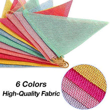 Load image into Gallery viewer, DYFFLE 60 Flags 67ft Bunting Flags, Imitated Linen Bunting Outdoor Waterproof, Festival Bunting with 18 Macarons Balloons, Garden Bunting for Home, Birthday, Party Garden Decoration (5 Bunting Banner)