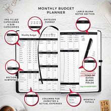 Load image into Gallery viewer, Smart Planner Budget Book – Undated Finance Planner – 8.6 x 5.7 inches (A5) – Monthly Calendars, Budget Tracker, Expense Sheets, Account Saving and Investing Trackers, Budget Book – Bill Organizer