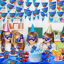 Load image into Gallery viewer, Ainvliya 62 Pcs Party Tableware Set Party Supplies Set Birthday Party Paper Plates Cups Napkins and Tablecloth Sets Kids Birthday Party Decorations for 10 Guests