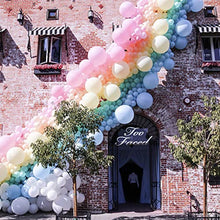 Load image into Gallery viewer, PartyWoo Pastel Balloons, 48 pcs Pastel Yellow Balloons, Pastel Pink Balloons, Pastel Blue Balloons, Mint Balloons, Balloons Pastel for Rainbow Birthday Decorations, 8 Jumbo Pastel Balloons Included