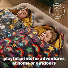 Load image into Gallery viewer, Silentnight Kids Rainbows Mummy Style Sleeping Bag - Boys Girls Children Toddler Spring Summer Holiday Sleep Bags - Machine Washable Junior Camping Essentials