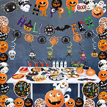 Load image into Gallery viewer, Upriver Halloween Balloon Arch Kit Halloween Party Decorations Balloons Garland Set, Happy Halloween Banner Pumpkin Garland Spider Bat Pumpkin Ghost Foil Balloons for Kids Halloween Party