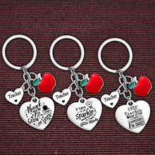 Load image into Gallery viewer, 3PCs Thank You Gift Teacher Keychain Teacher Appreciation Gifts Teacher Keychain Set Teacher Key Chain Gift Birthday Gift For Teacher Gifts From Students (style two)